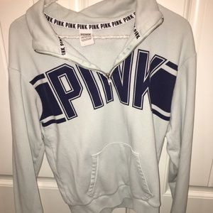 PINK half zip sweater!